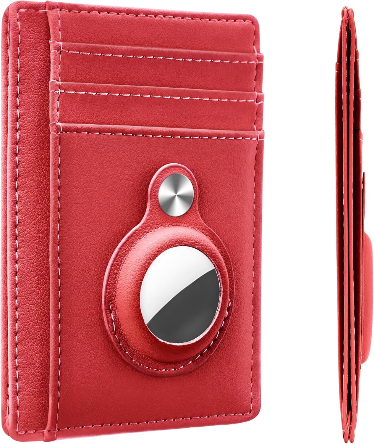 Slim Minimalist Front Pocket Air Tag Wallet, RFID Blocking Card Holder Wallet with Airtag Holder