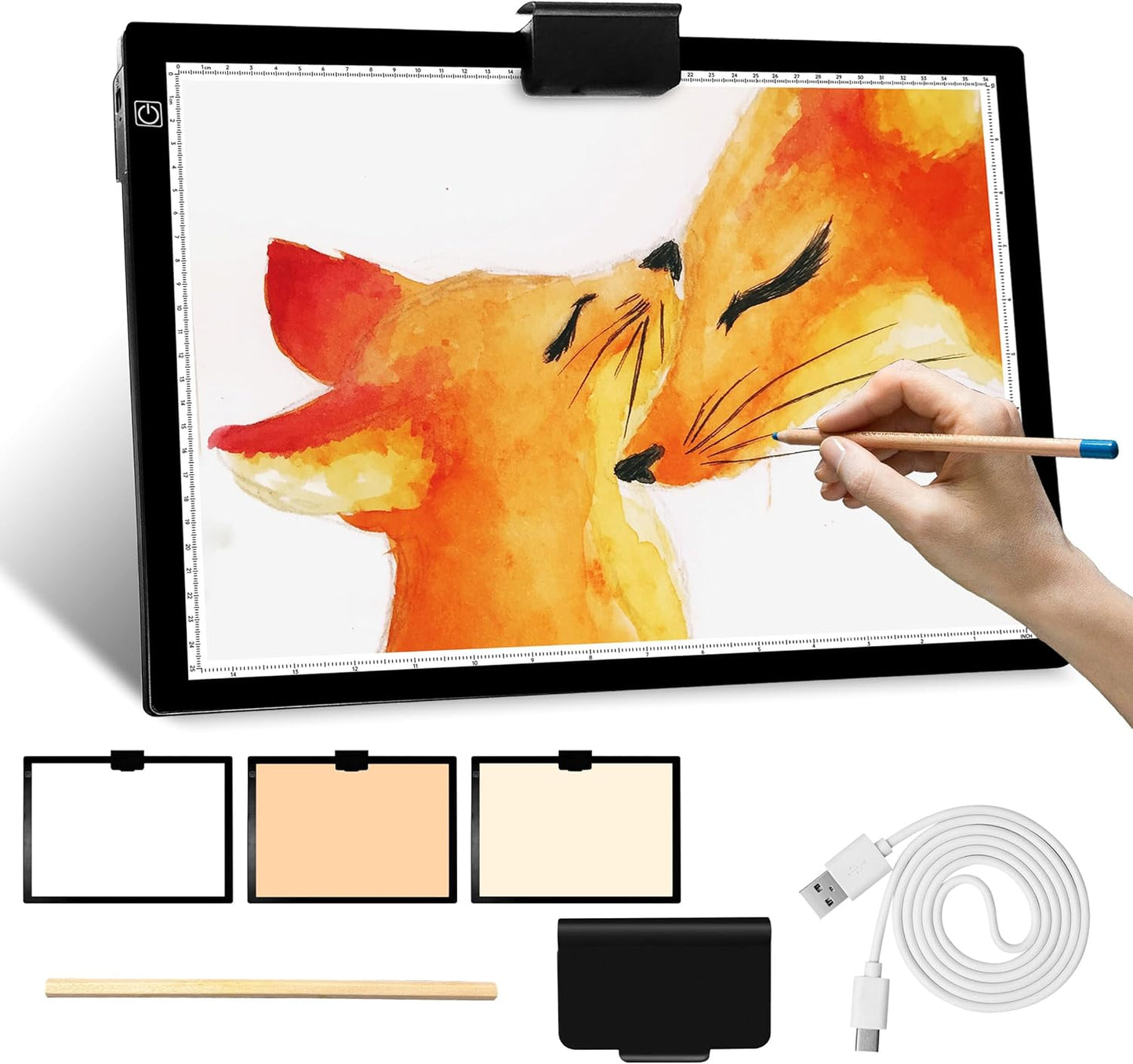 Mlife A3 Light Pad,Built in Battery Light Box,3 Colors Temperature,Stepless Brightness,Rechargeable LED Ultimate Light Board for Tracing, Diamond Art, Sketching