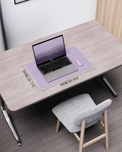 YSAGi Double-Sided Desk Pad, 31.5"x15.7"Leather Desk Mat, Eco Cork Desk Pad Protector,Large Mouse Pad,Waterproof Desk Blotter for Office/Home(Coffee)