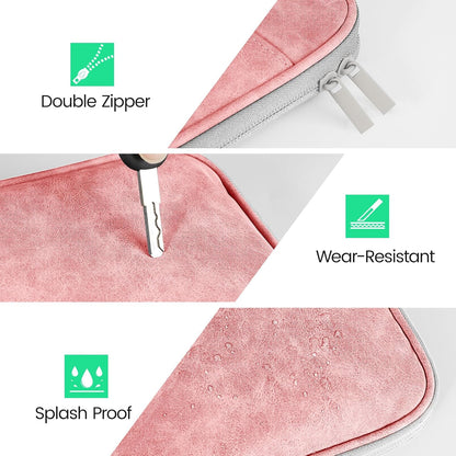 DTTO 9-11 Inch Tablet Sleeve Bag for iPad A16, iPad Air 11-inch M3 M2 / Air 5/4th Gen 10.9", iPad Pro 11 M4, iPad 10/9/8/7th Gen, Galaxy Tab A9+, Waterproof Travel Bag, Pink