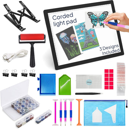 iVyne Rechargeable A4 Light Pad for Tracing & Weeding - LED Light Board for Weeding Vinyl - for Cricut Vinyl Weeding Tools - Ultra-Thin & Portable - Perfect for Artists & Crafters - Pink