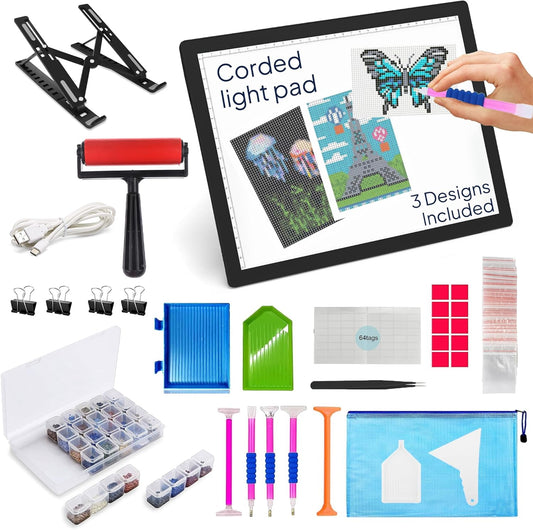 iVyne Rechargeable A4 Light Pad for Tracing & Weeding - LED Light Board for Weeding Vinyl - for Cricut Vinyl Weeding Tools - Ultra-Thin & Portable - Perfect for Artists & Crafters - Pink