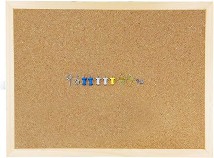 14.6 inches x 11 inches Frame Cork Board for Bulletin Board, Home Decor, Office, School, Message Board and Include Installation kit, Push pins.