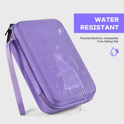Hard Travel Electronic Organizer Case for MacBook Power Adapter Chargers Cables Power Bank Apple Magic Mouse Apple Pencil USB Flash Disk SD Card Hard Drive Waterproof Shockproof Carrying Bag, Black