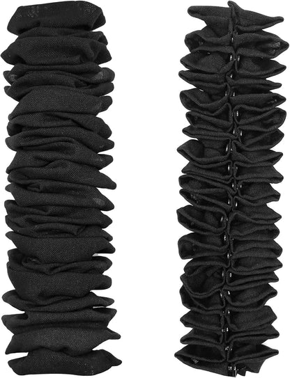 ECUDIS 2 Packs Chandelier Chain Cover Cord Cover 6 Feet, Great for Lamps, Light Fixtures, and Desks, Cable Management, Black