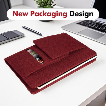 Journal Cover for Rocketbook Flip | 6"x9" Steno Pad Holder & Top Spiral Notebook Cover | Waterproof Folio with Pen Loop & File Pocket for A5, Executive Size Notebooks (Black)