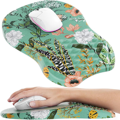 MROCO Ergonomic Mouse Pad with Wrist Support, Memory Foam Wrist Rest Mouse Pad, Non-Slip Base, Smooth Surface for Office & Home, Black