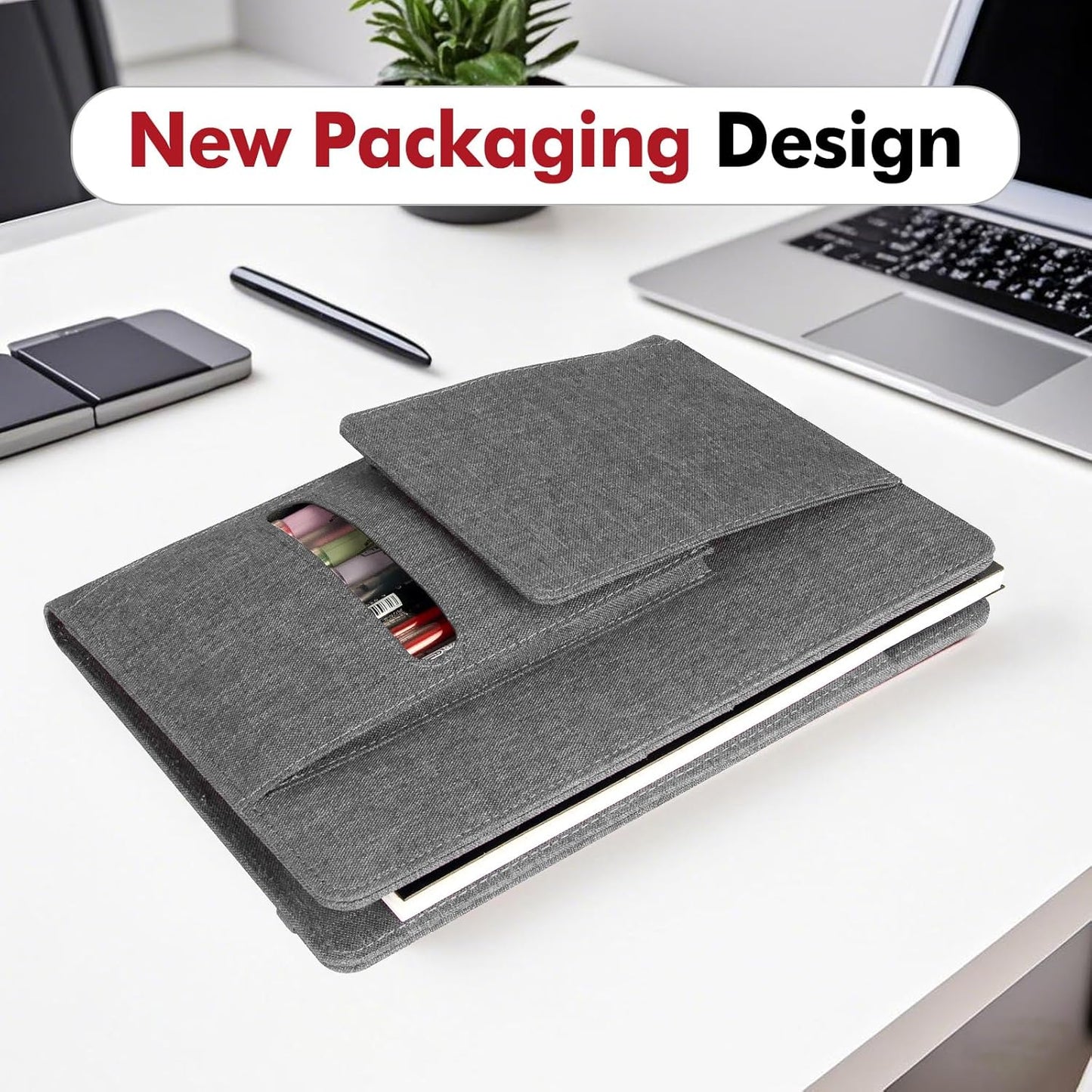 Journal Cover for Rocketbook Flip | 6"x9" Steno Pad Holder & Top Spiral Notebook Cover | Waterproof Folio with Pen Loop & File Pocket for A5, Executive Size Notebooks (Black)
