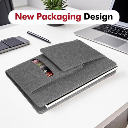 Journal Cover for Rocketbook Flip | 6"x9" Steno Pad Holder & Top Spiral Notebook Cover | Waterproof Folio with Pen Loop & File Pocket for A5, Executive Size Notebooks (Black)