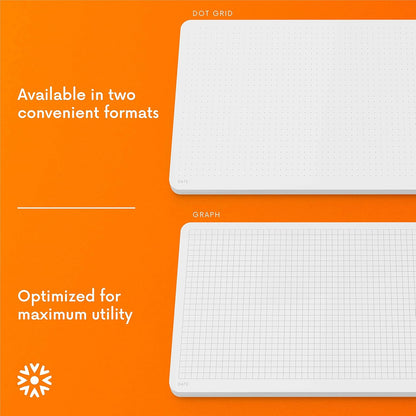 Notsu Dot Grid Desk Notepad 2 Pack | Minimalist Dotted Memo Mouse Pads with Premium Thick Paper, Small 5.5" x 8.5"