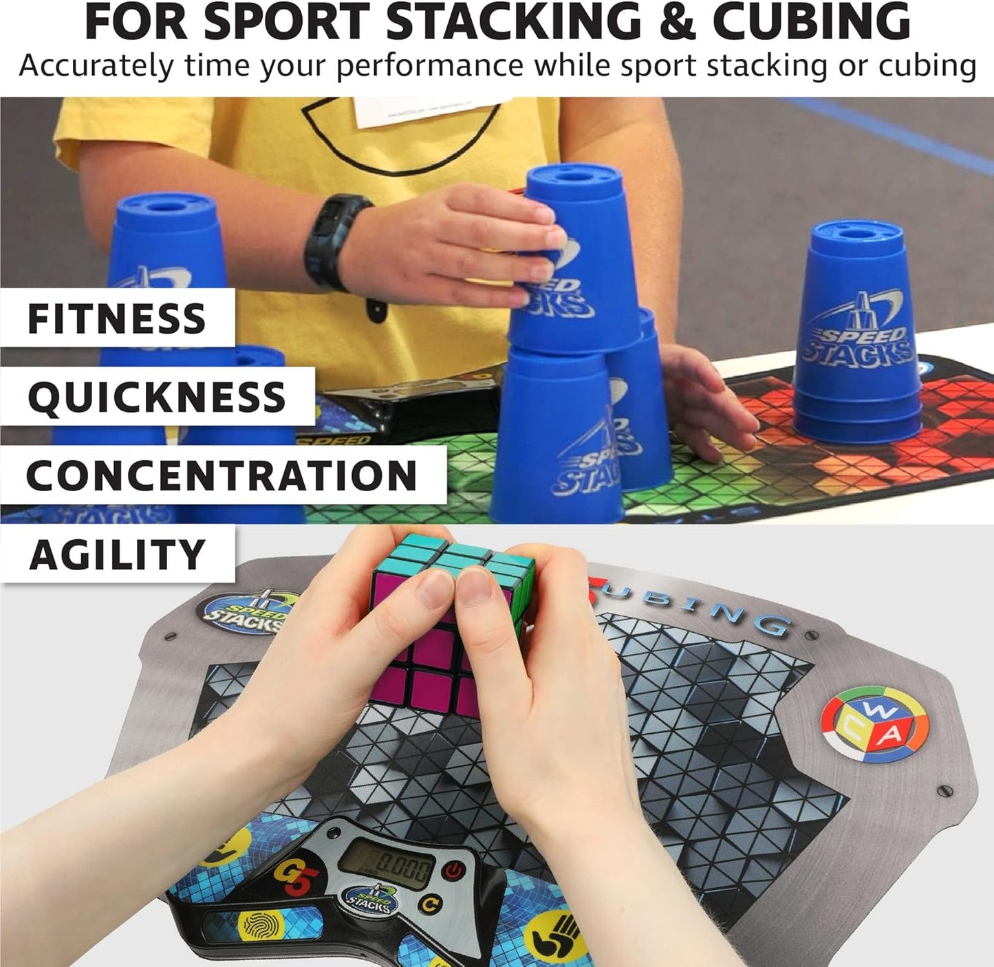 Speed Stacks G5 Timer | Official Sport Stacking and Cubing Association Timer | Accuracy to 0.001 Seconds, Batteries Included