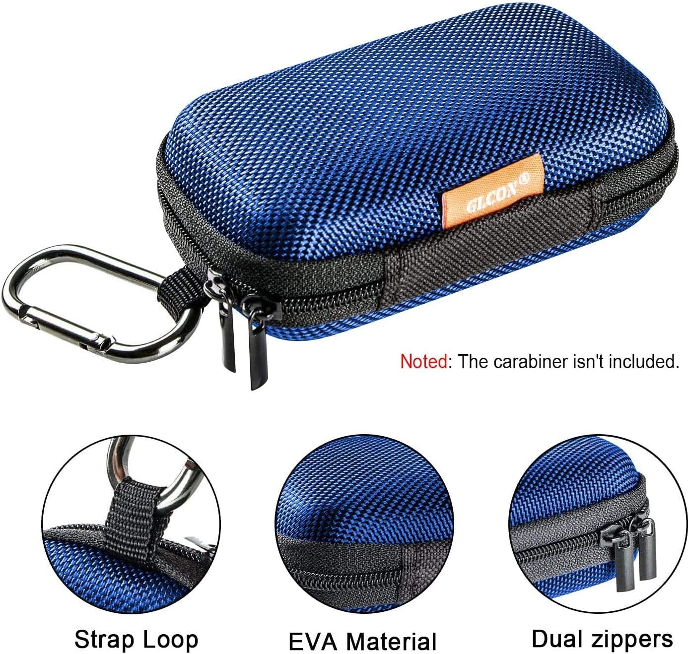 Earphone Earbud Carrying Case Holder - Lightweight Mini Universal Storage Pouch Bag for Wired Earbuds, Airpods, Bluetooth Headset, Wall Charger Adapter, USB Cable, Cell Phone Accessories - Pink