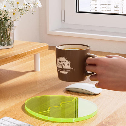 Acrylic Coaster Decorative Plates, Irregular Bar Drink Coaster, Clear Cloud Shape Coffee Cup Coaster, Perfect for Tabletop Protection and Accessories Display.(Gold)