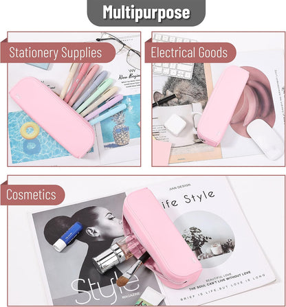 Mr. Pen- Silicone Pencil Case, Aesthetic Pencil Bag for Women, Makeup Pouch, Multifunctional Pouch for Stationery, Cosmetics and Electrical Goods Storage