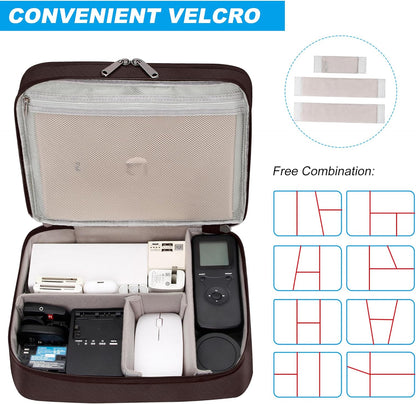 CILLA Electronics Organizer Travel, Travel Cord Organizer Case, Compact Electronics Accessories Bag for Cable, Cord, Charger, Phone