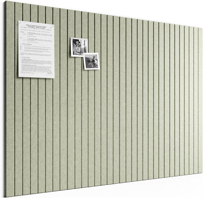 Bumusty Large Cork Board Alternative-48 x 36" Felt Bulletin Board Tiles, with 30 Pushpins, 70 Adhesive Tabs, Fine-Stripe 12-Pack, Cork Boards for Office Push Pin Board Felt Board-Oatmeal