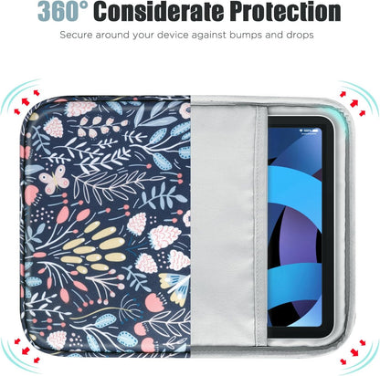 TiMOVO 9-11" Tablet Sleeve Bag for iPad 11-inch A16 2025, iPad 10.9"/10.2"| Air 11 Inch/5th/4th Gen. 10.9", Galaxy Tab A9+/A11Plus 11", Protective Bag with Pocket, Black
