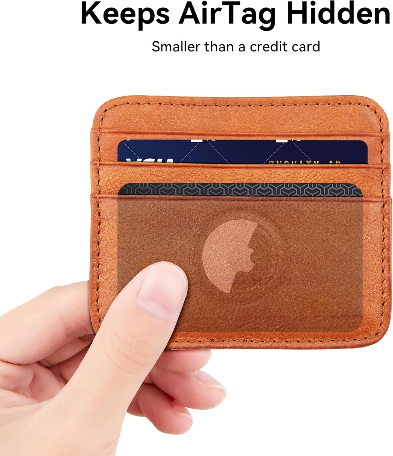 2 Pack for AirTag Wallet Holder Slim Card Insert for Air Tag Wallet Thin AirTag Card Holder Case, Compatible with Apple AirTag 1st & 2nd Gen, Wallet, Purse, Badge, Business Card Holder