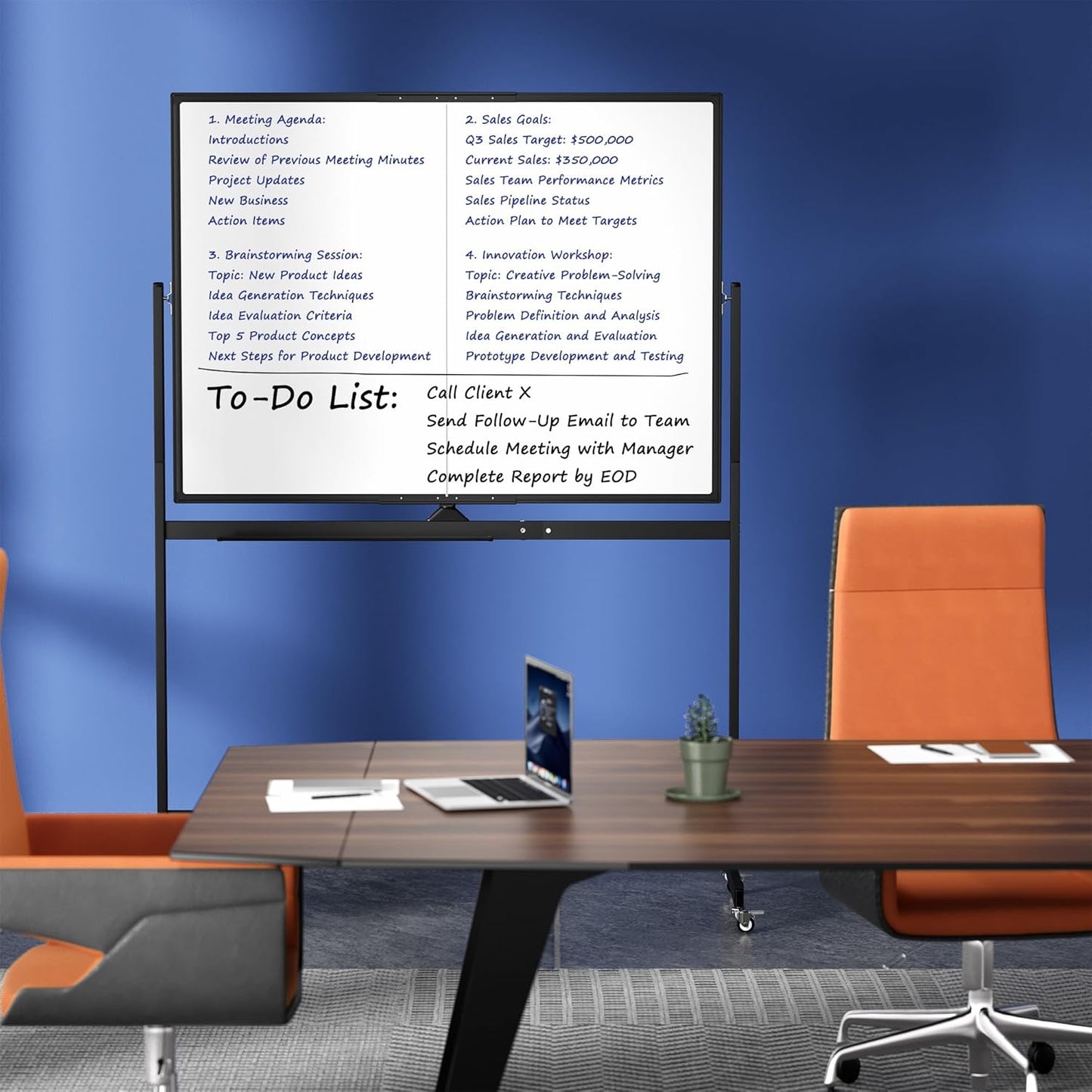 Large Whiteboard Easel with Stand, 36" x 24" Portable Standing Magnetic Dry Erase White Board, 3' x 2' Tripod Height Adjustable Flip Chart Easel for Home Office Classroom School, Silver
