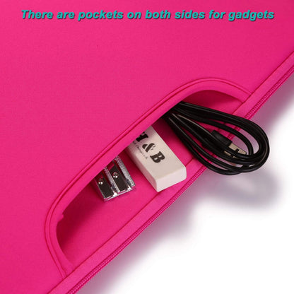 Protective Case for A4 Tracing LED Light Pad, Carrying Bag Travel Storage Case Pouch Cover with Pockets, for Laptop, Notebook, Most Tracing Light Table Pink