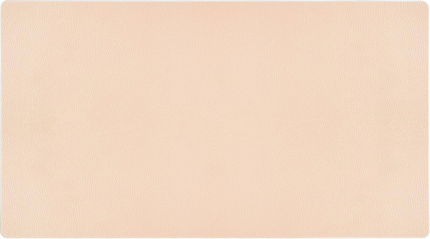 Nekmit Leather Desk Blotter Pad 17 x 12 Inches, Flat, Non-Slip, Waterproof, Black