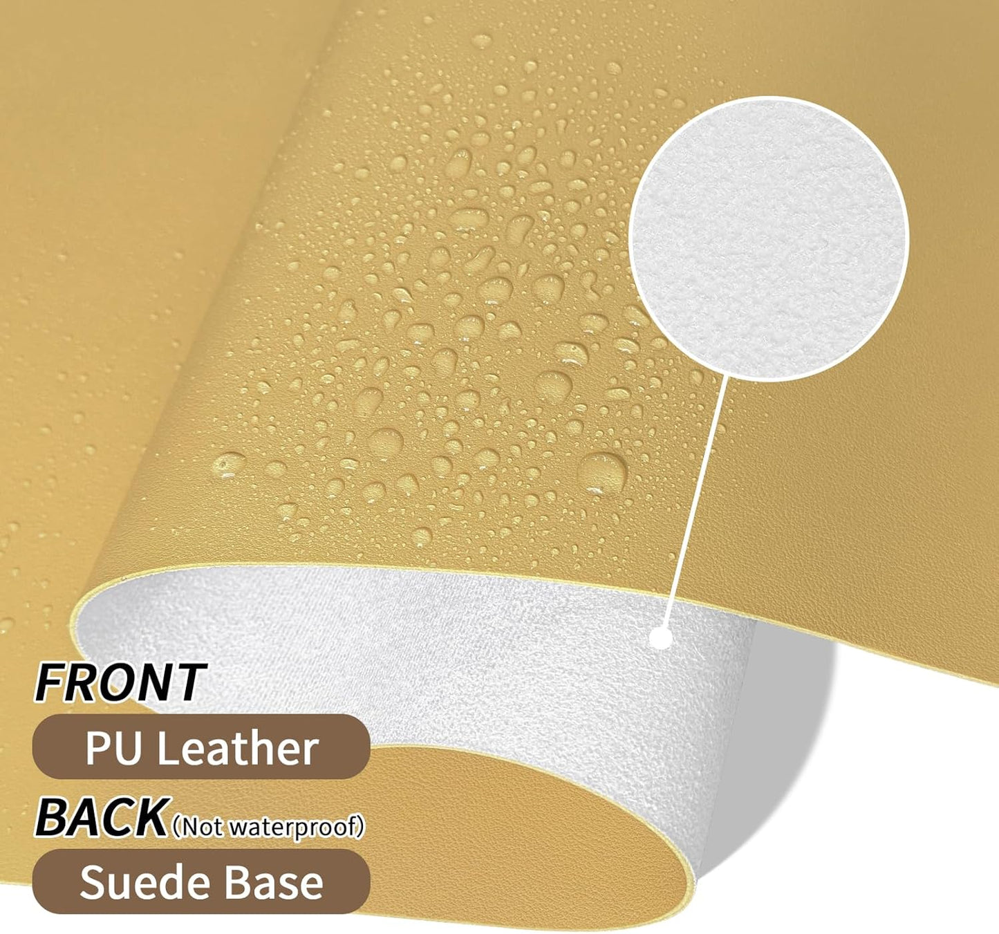 Bloss Leather Desk Pad and Keyboard Wrist Rest, Large Mouse Pad + Keyboard Pad+Mouse Wrist Support, Non-Slip Desk Mat Protector for Office, Home(31.5×15.7 Inches,Beige) - Colors A