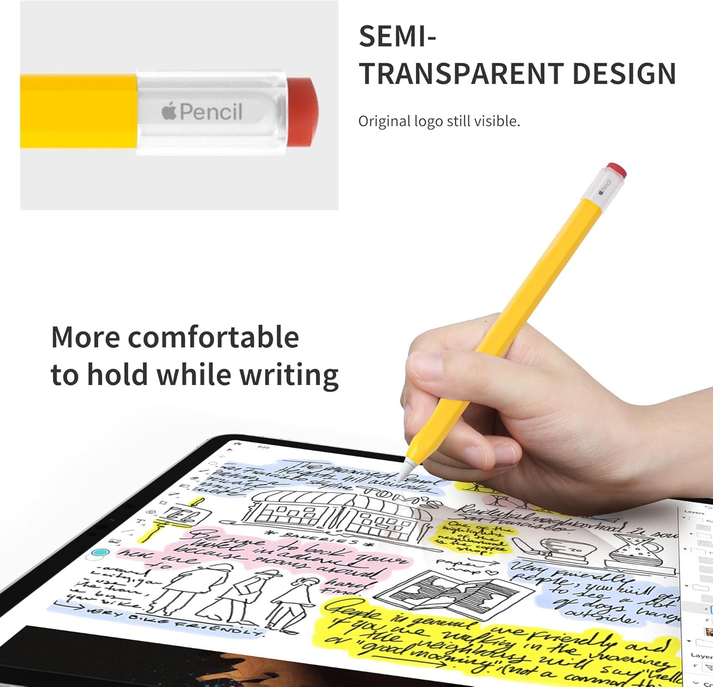 ELETIUO Silicone Case Compatible with Apple Pencil (USB-C),Protective Holder Grip Sleeve with Cap Accessories,Anti-Slip Cover Supports Magnetic Compatible with Apple Pencil 3rd Generation,Carrot