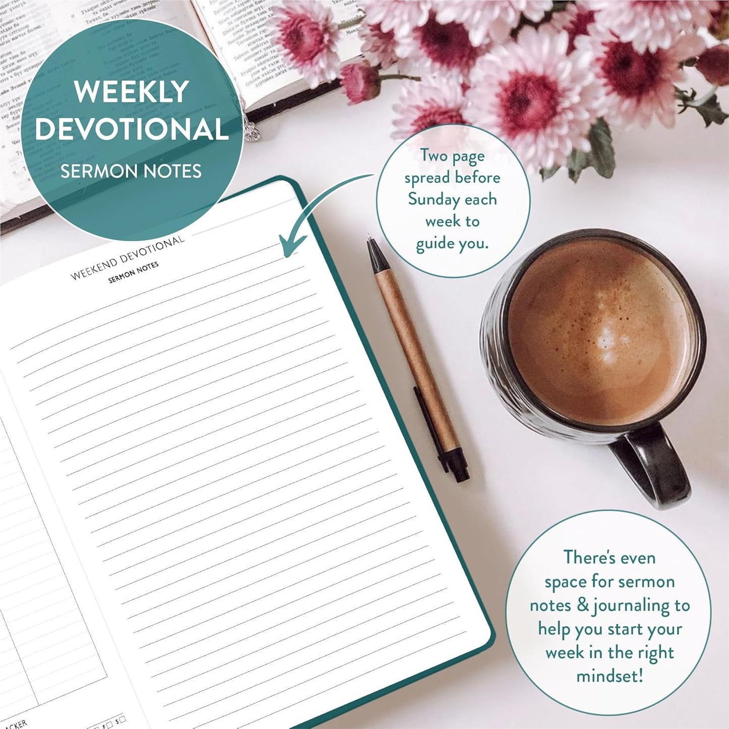 Christian Planner 2026 Daily Planner - Faith Based Monthly and Weekly Planner, Vision Board, and Habit Tracker - 2026 Calendar, Personal Organizer and Devotional Journal (Hardcover, Pine)