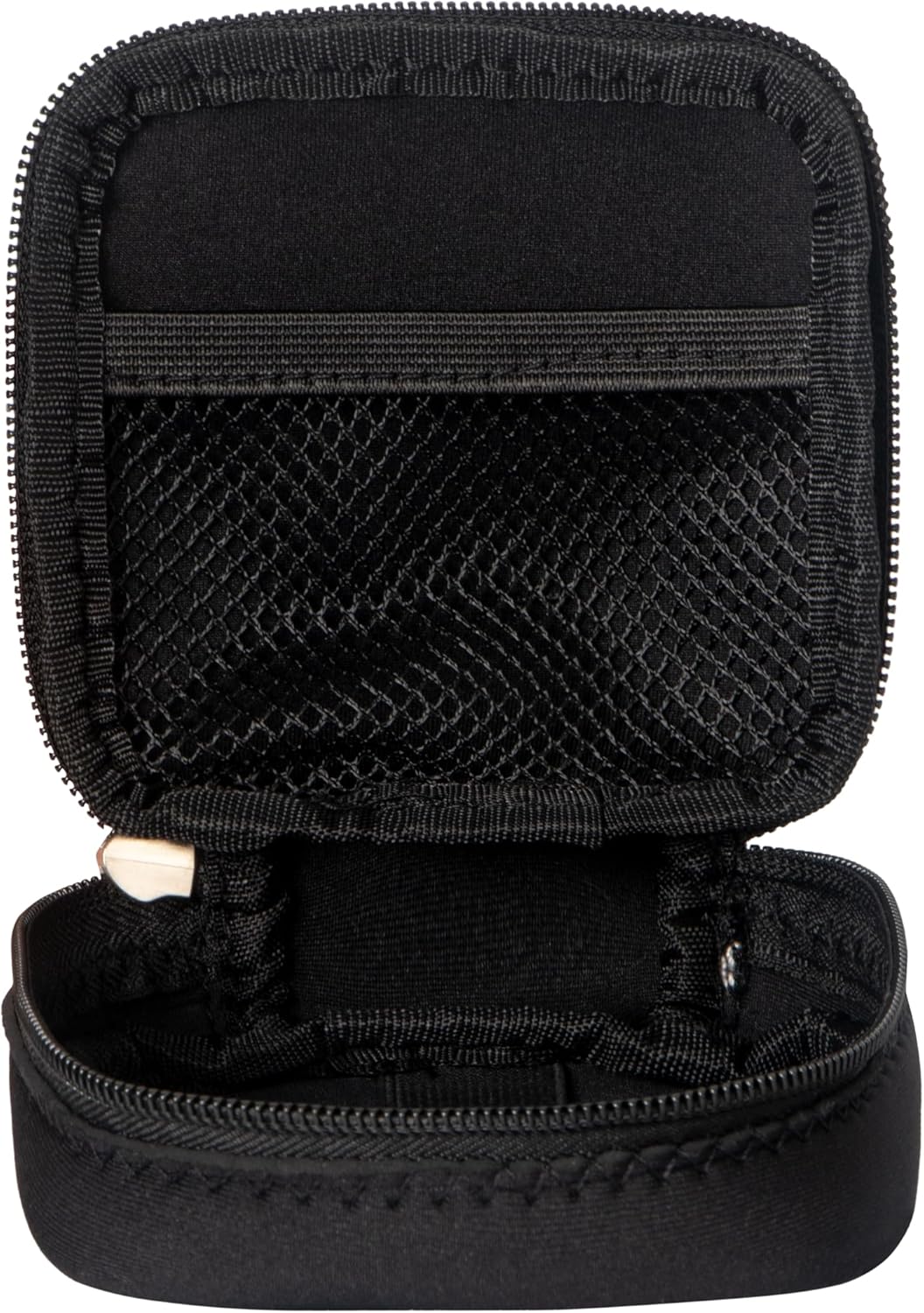 Mini Pouch for Organization, Soft Small Electronic Organizer Travel Storage Carrying Tech Bag Compatible with MagSafe Power Adapter, Laptop Accessories Cables, Cords, USB Drives, Earphones Black