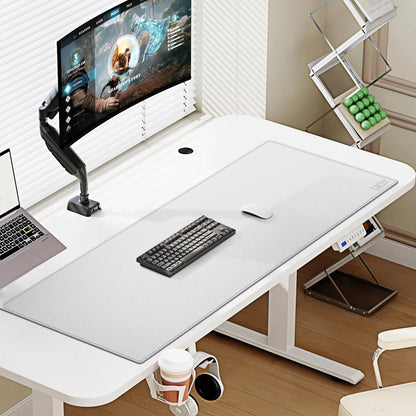 Cacoy 36" x 20" Leather Desk Mat for Home Office, Extra Large PU Leather Desk Pad Blotters, Waterproof Computer Keyboard Mat, Extended Gaming Mouse Pad, Desk Protector for Desktop and PC Laptop, Black