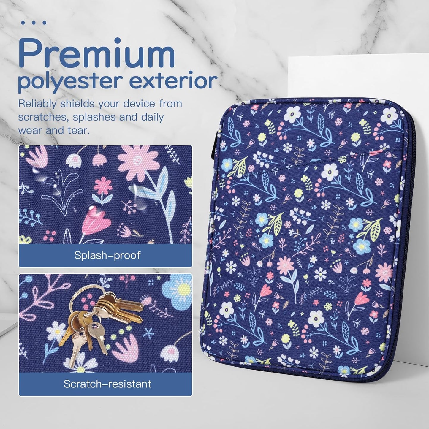 Dadanism 9-11" Tablet Sleeve Bag Carrying Case for iPad (A16) 11th Gen 11", iPad 10th Gen 10.9" Air 5/4, iPad Air M4/Pro 11", iPad 9/8/7th, Galaxy Tab A11+ Plus 11", Remarkable 2 10.3", Black