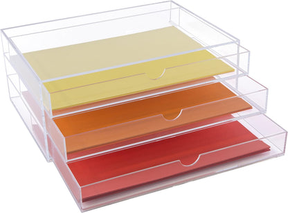 Osco X-Small Clear Acrylic Triple Drawer, (X-Small), A3274