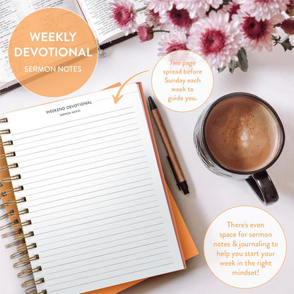 Christian Planner 2026 Daily Planner - Faith Based Monthly and Weekly Planner, Vision Board, and Habit Tracker - 2026 Calendar, Personal Organizer and Devotional Journal (Hardcover, Pine)