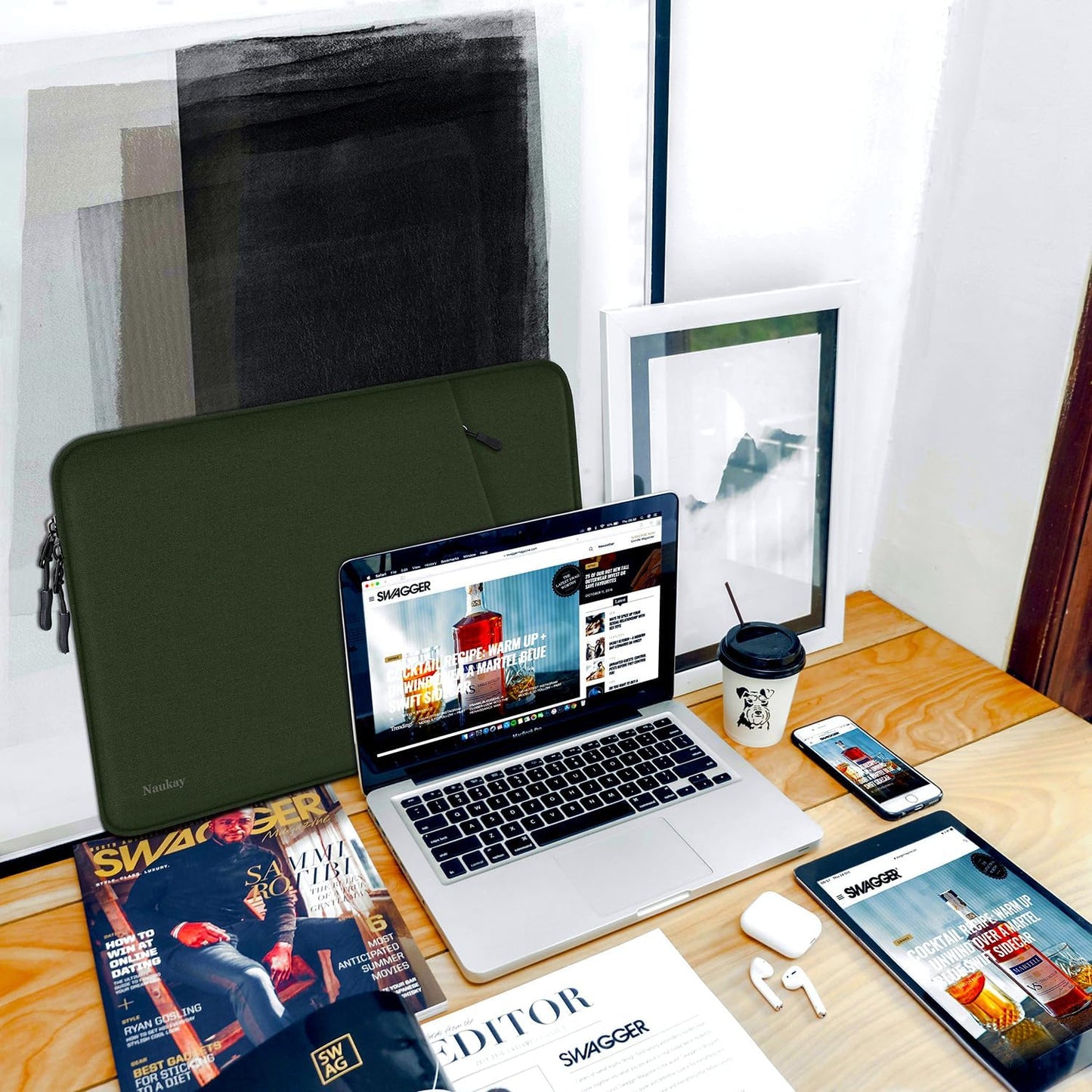Laptop Sleeve Case 13.3 inch, Shockproof Protective Computer Cover with Accessories Pocket, Portable Laptop Bag Compatible with MacBook Air/Pro 13-13.3 inch, Compatible for MacBook Pro 14 inch, Black | Shockproof