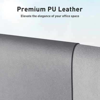 Aothia Non-Slip PU Leather Waterproof Laptop Desk Pad Protector, Blotter Mat, Writing and Mouse Pad for Office & Home, Beige, 23.6" x 13.7" - Colors B