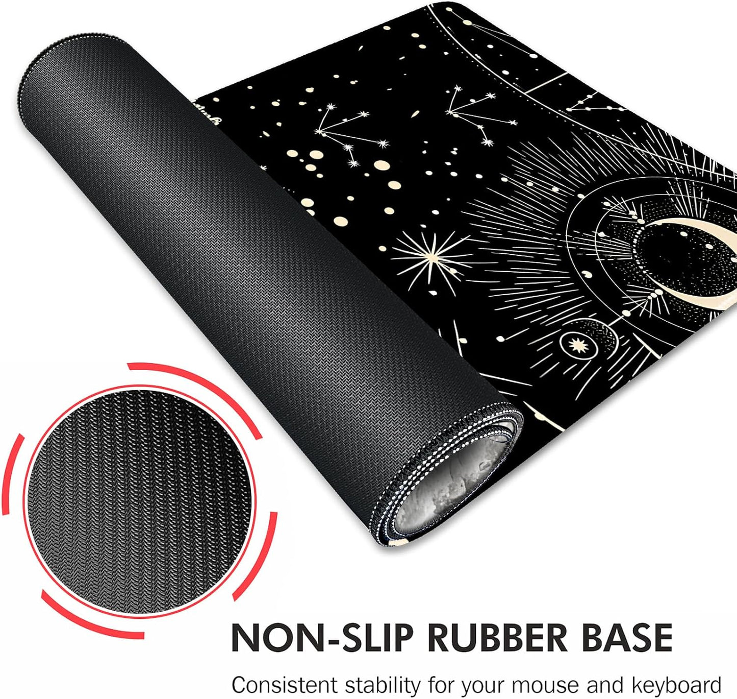 Galdas Mouse Pad For Gaming,Forest Background Pattern XXL XL Large Mouse Mat Long Extended MousePad Desk Mat Non-Slip Rubber Mice Pads Stitched Edges Thin (31.5 x 11.8 x 0.12 Inches) Tree