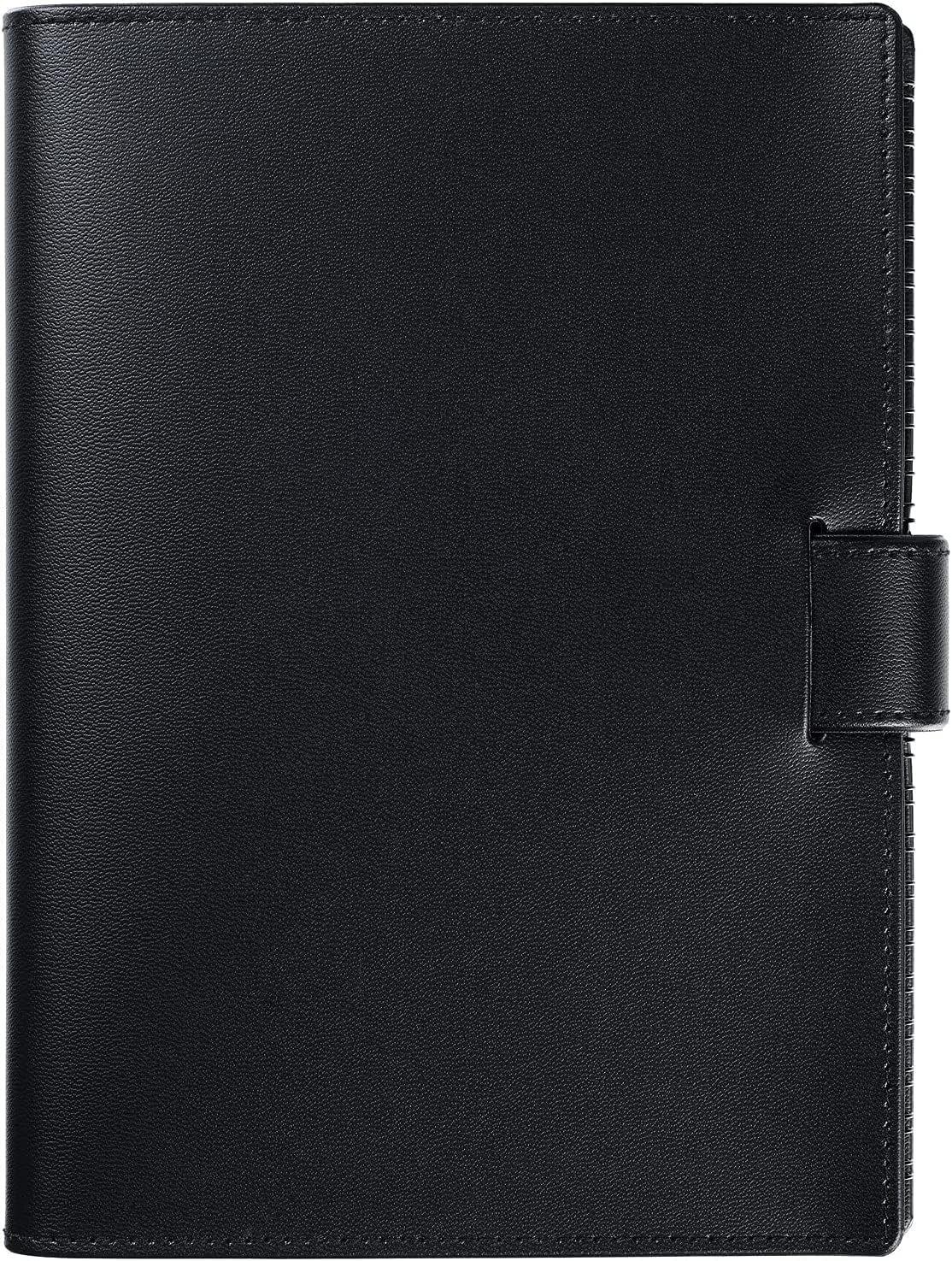 Maruman Mnemosyne Lined Notebook- Vertical A5, 5.83" x 8.27", 70 Sheets / 140 Pages, 7mm College Ruled With Center Line Journal, Perforated Pages & Wire-Bound to Lay Flat, Black, Made in Japan - Colors A