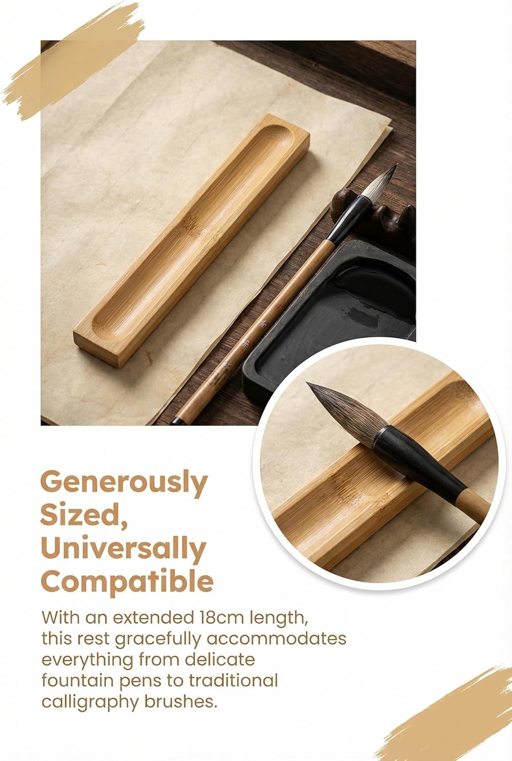 Pen holder Organizer of Office desks,Walnut Desk Pen Stand,Wave Pen Tray Accessory,Teacher Gifts,Suitable for School,Home,Desktop Art Accessories (Walnut, 5 Grid)