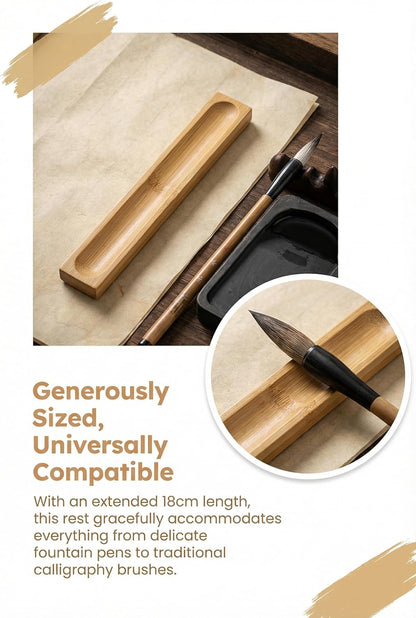 Pen holder Organizer of Office desks,Walnut Desk Pen Stand,Wave Pen Tray Accessory,Teacher Gifts,Suitable for School,Home,Desktop Art Accessories (Walnut, 5 Grid)
