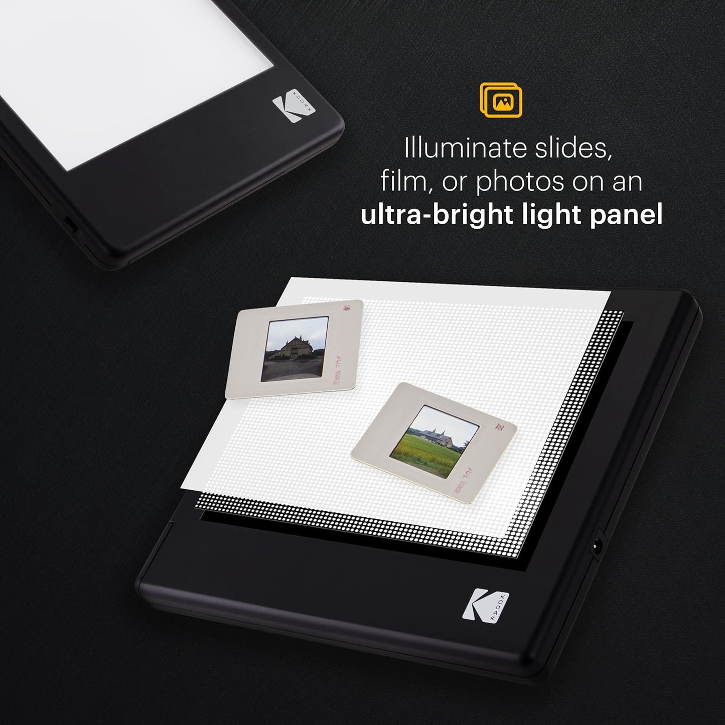 KODAK LED Light Box - 8" x 6", USB/AAA Battery Powered - Slide Viewer & Film Scanning - Flicker-Free Light Pad & Tracing Pad for Drawing - Glare-Free LED Illumination for Product Photography