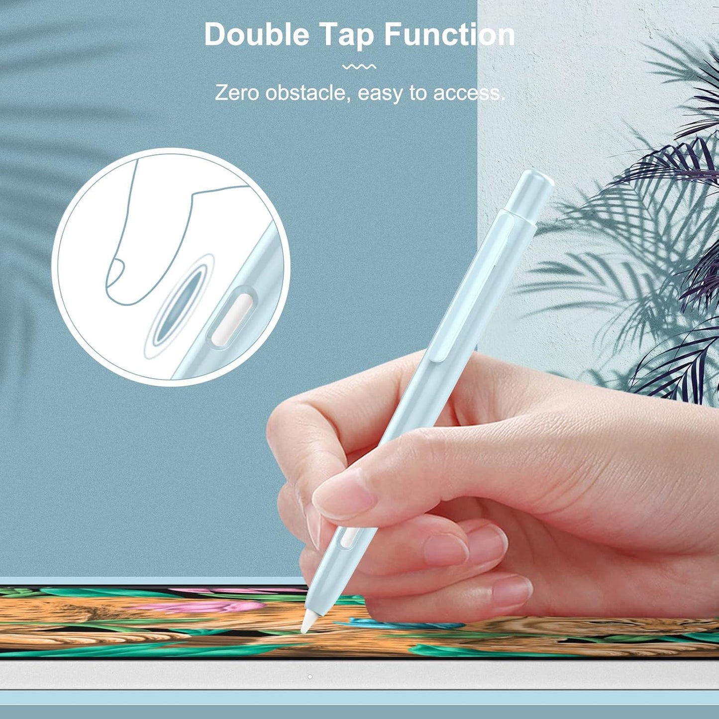 MoKo Holder Case Compatible with Apple Pencil 2nd Generation, Retractable Protective Apple Pencil Cover with Sturdy Clip, Hard PC Apple Pencil Case, Support Double-Tap, Dark Purple
