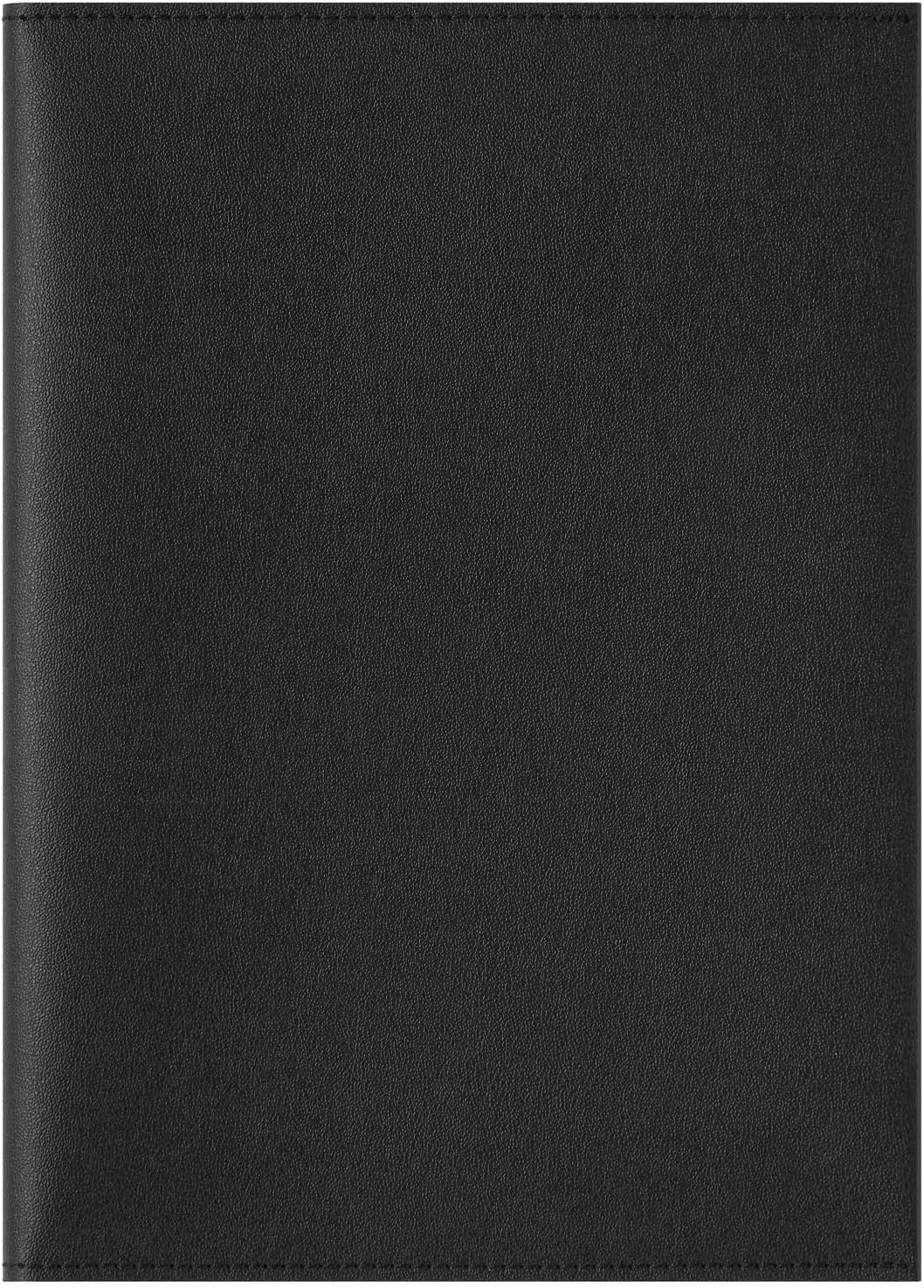 Maruman Mnemosyne Lined Notebook- Vertical A5, 5.83" x 8.27", 70 Sheets / 140 Pages, 7mm College Ruled With Center Line Journal, Perforated Pages & Wire-Bound to Lay Flat, Black, Made in Japan - Colors B