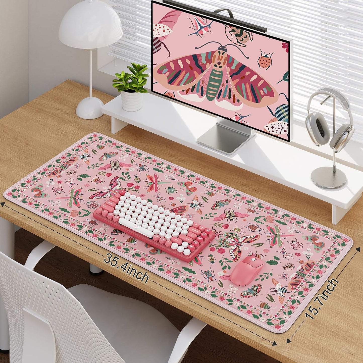 iCasso Desk Cover Mat, Office Mouse Pad, Desk Protector Mat, Extra Large Matt for Desktop,Anti-Slip XXL Big Mousepad with Stitched Edges for Computer Keyboard Retro Black - Colors A