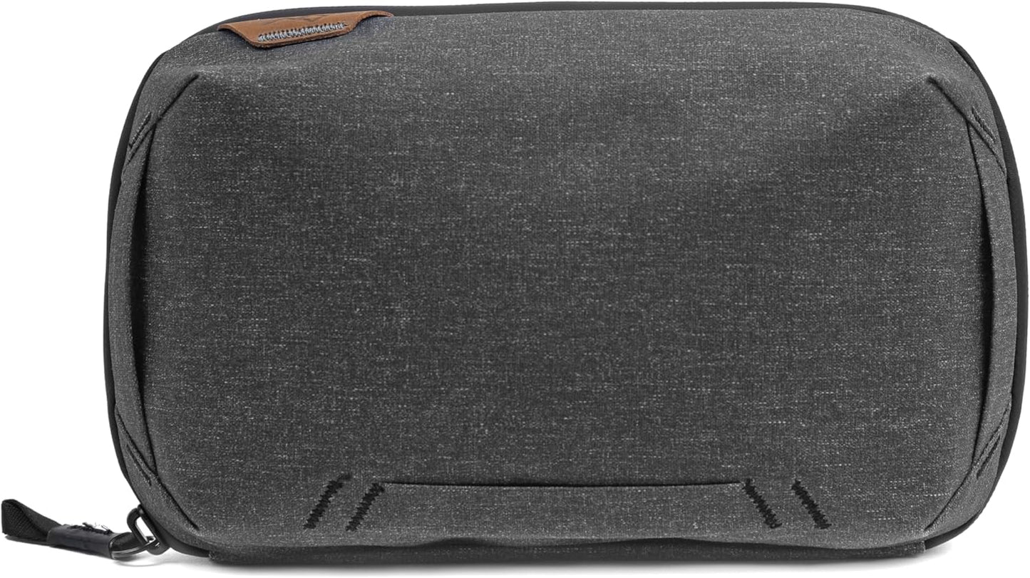 Peak Design Small Tech Pouch, Black, Electronics Organizer for Travel or Everyday Carry, Origami-Style Storage, Cable Pass-Through, Weatherproof Recycled Nylon, Gear Carry Bag for Men and Women
