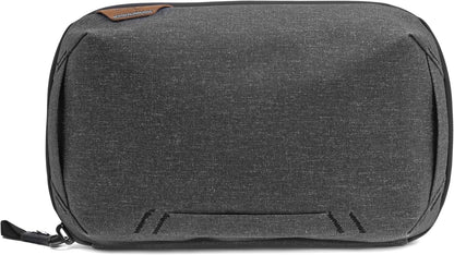 Peak Design Small Tech Pouch, Black, Electronics Organizer for Travel or Everyday Carry, Origami-Style Storage, Cable Pass-Through, Weatherproof Recycled Nylon, Gear Carry Bag for Men and Women