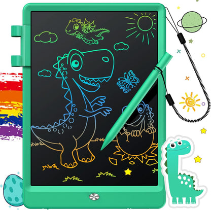 FLUESTON LCD Writing Tablet for Kids, 10 Inch Doodle Board, Colorful Drawing Pad for Toddler, Educational Travel Toy Gifts for 3-8 Year Old Girls Boys, Erase Lock Writing Board - Pink