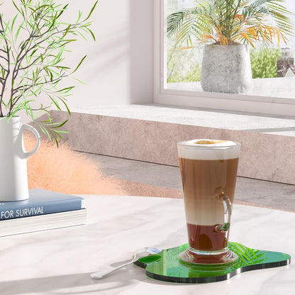 Acrylic Coaster Decorative Plates, Irregular Bar Drink Coaster, Clear Cloud Shape Coffee Cup Coaster, Perfect for Tabletop Protection and Accessories Display.(Gold)