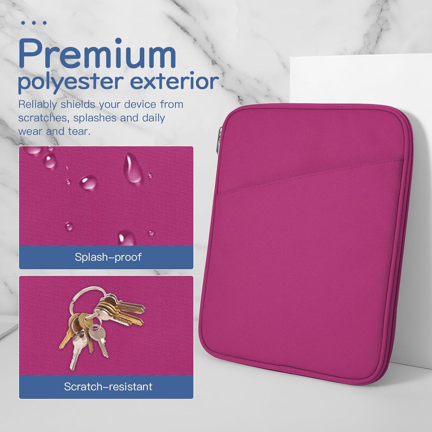 Dadanism 9-11" Tablet Sleeve Bag Carrying Case for iPad (A16) 11th Gen 11", iPad 10th Gen 10.9" Air 5/4, iPad Air M4/Pro 11", iPad 9/8/7th, Galaxy Tab A11+ Plus 11", Remarkable 2 10.3", Black