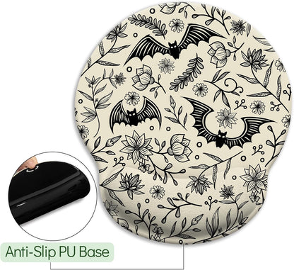 LIMKRIAN Cat Ergonomic Mouse Pad with Wrist Rest, Gaming Mouse Pad with Wrist Support, Funny Mouse Pads for Desk, Computer Mousepad with Non-Slip Pain Relief PU Base, Cute Office Desk Accessories