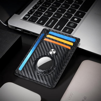 Slim Minimalist Front Pocket Air Tag Wallet, RFID Blocking Card Holder Wallet with Airtag Holder